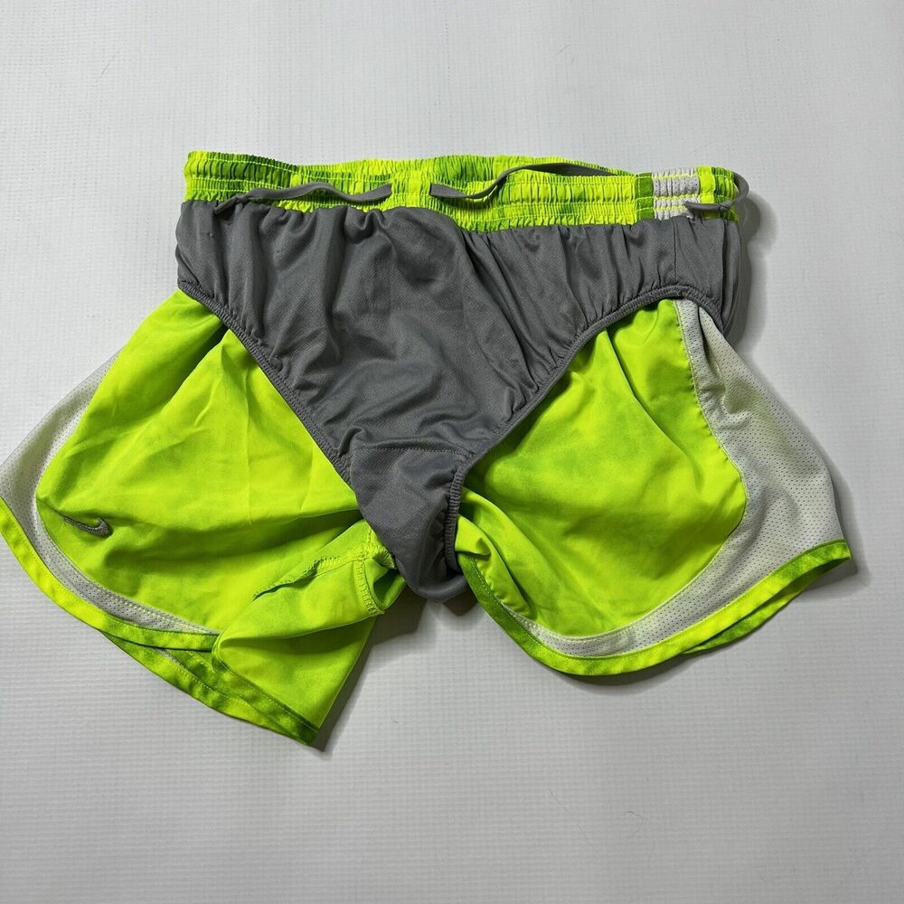 Nike Green Yellow Tempo Dri Fit Athletic Running Shorts Women's Size XS Lined - Picture 11 of 12